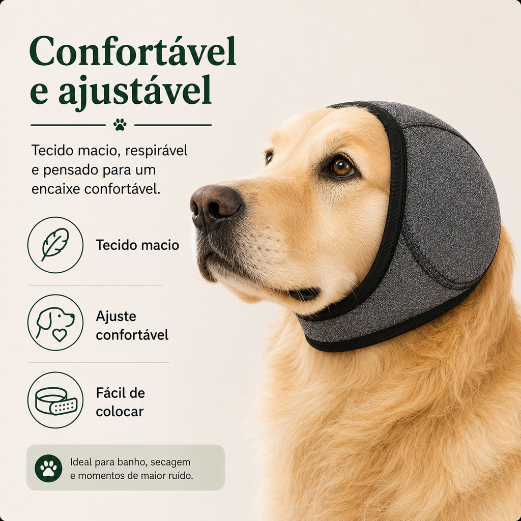 Faixa Protetora para Ouvidos de Cão