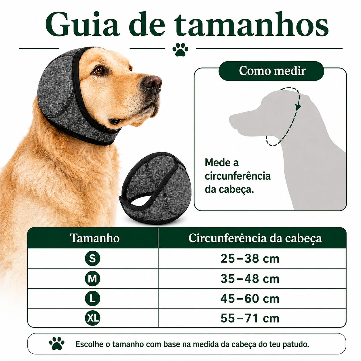 Faixa Protetora para Ouvidos de Cão