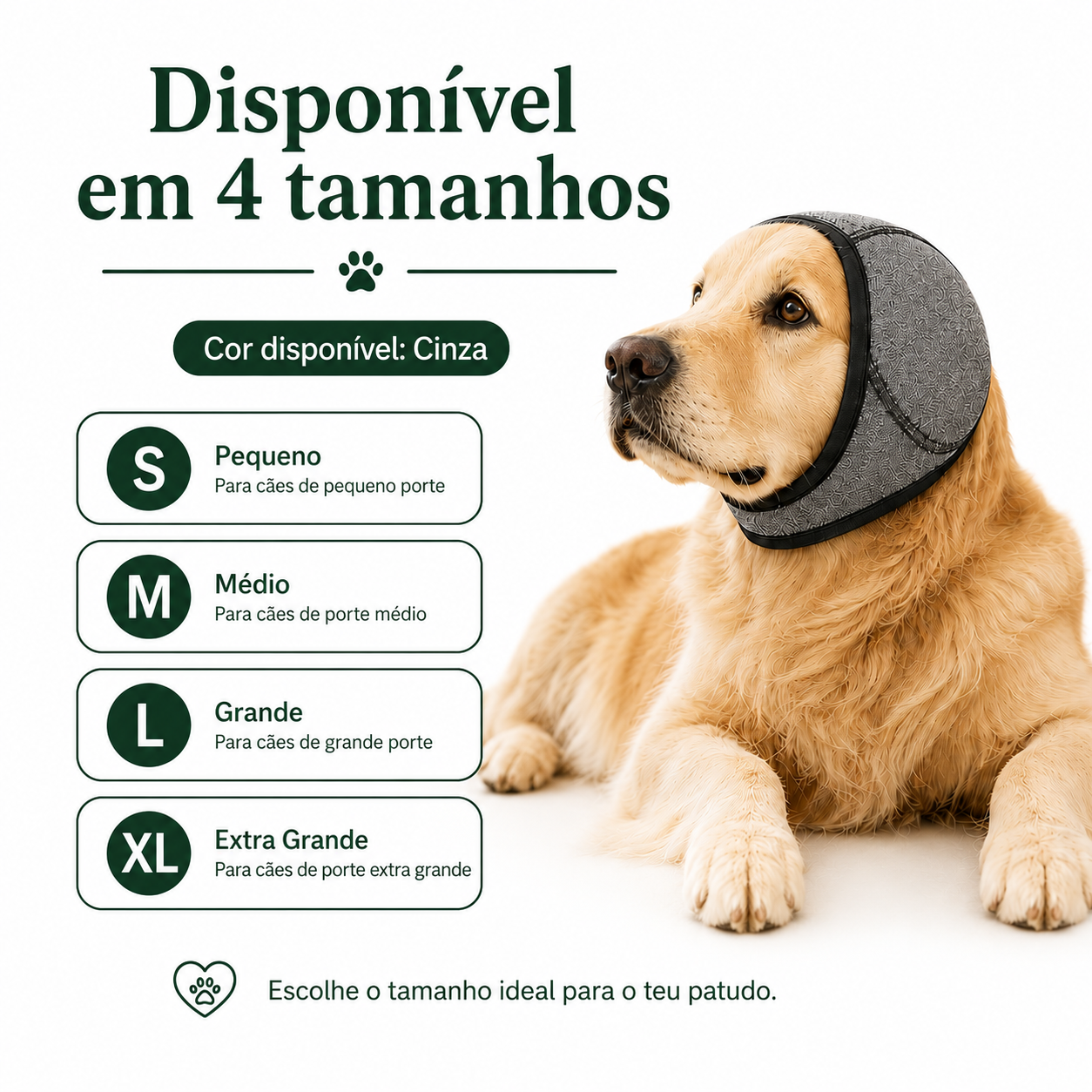 Faixa Protetora para Ouvidos de Cão