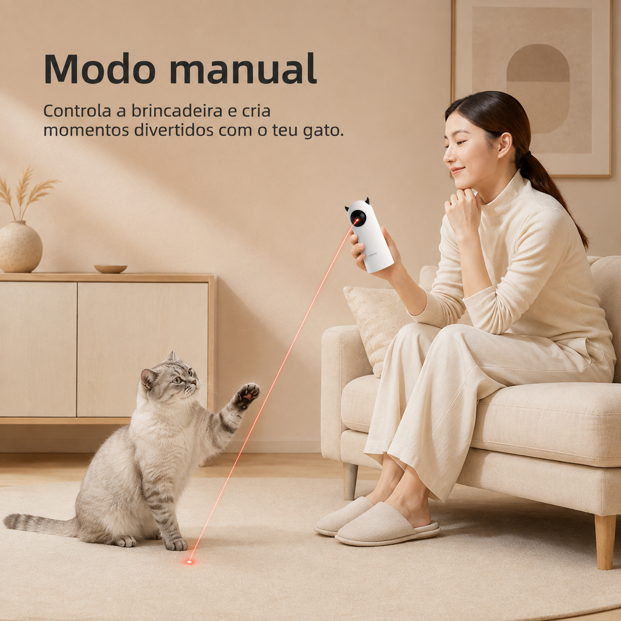 Laser Interativo Automático para Gatos | 3 Modos