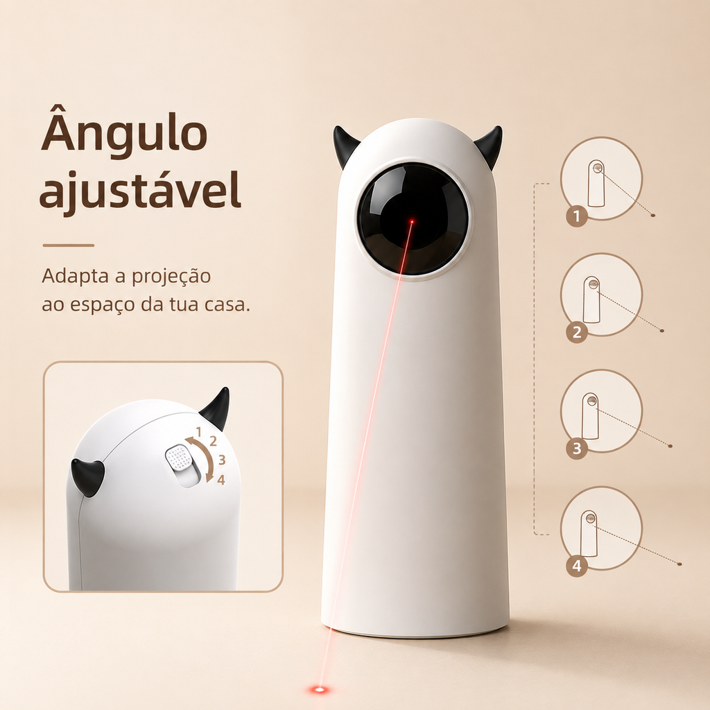Laser Interativo Automático para Gatos | 3 Modos
