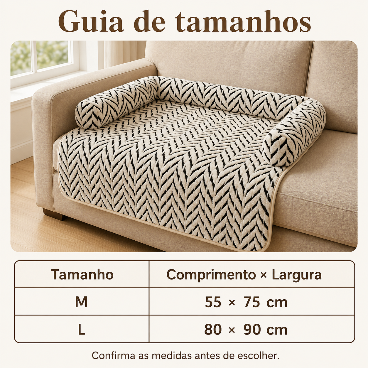 Cama Protetora de Sofá para Cães e Gatos