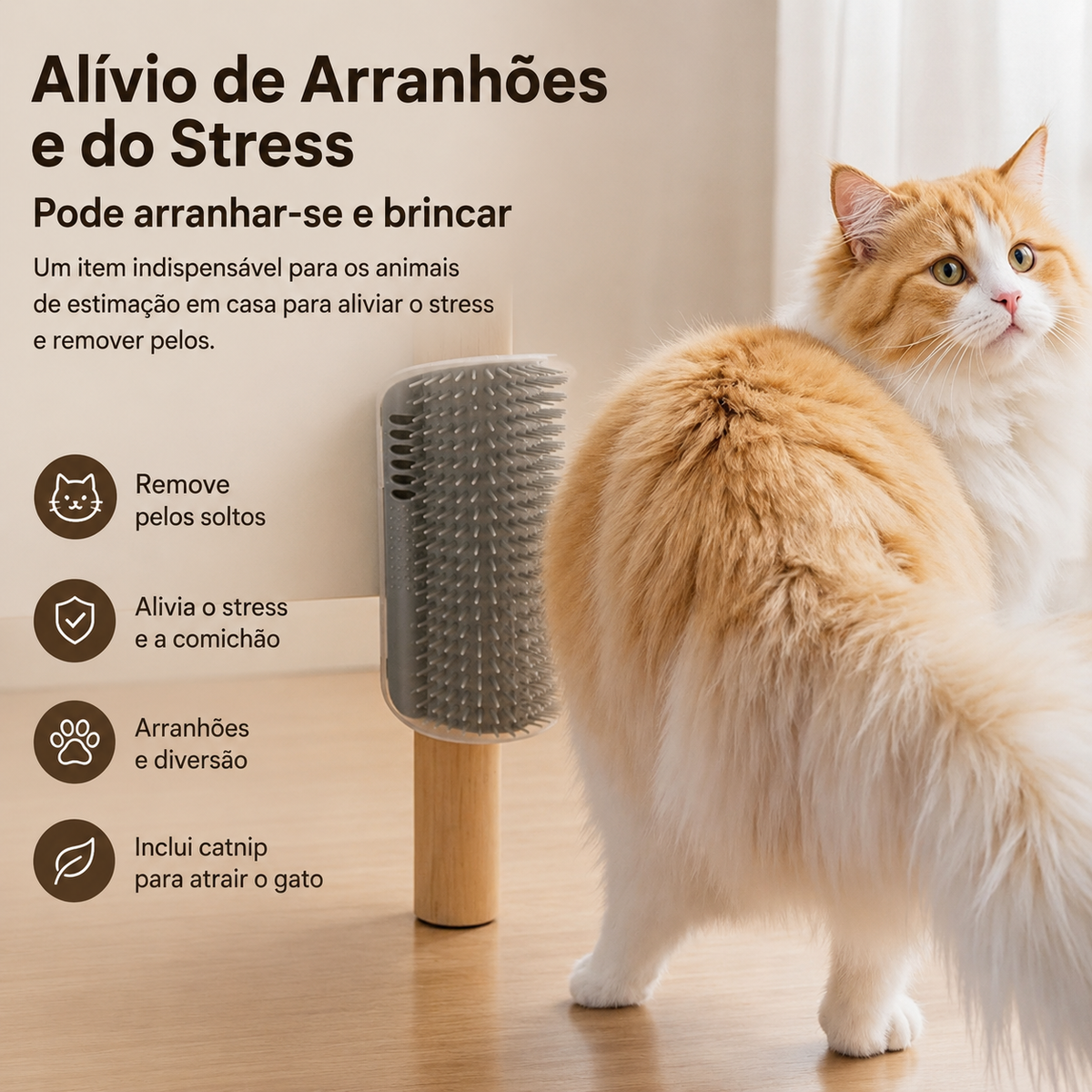 Escova Auto-Massagem para Gatos