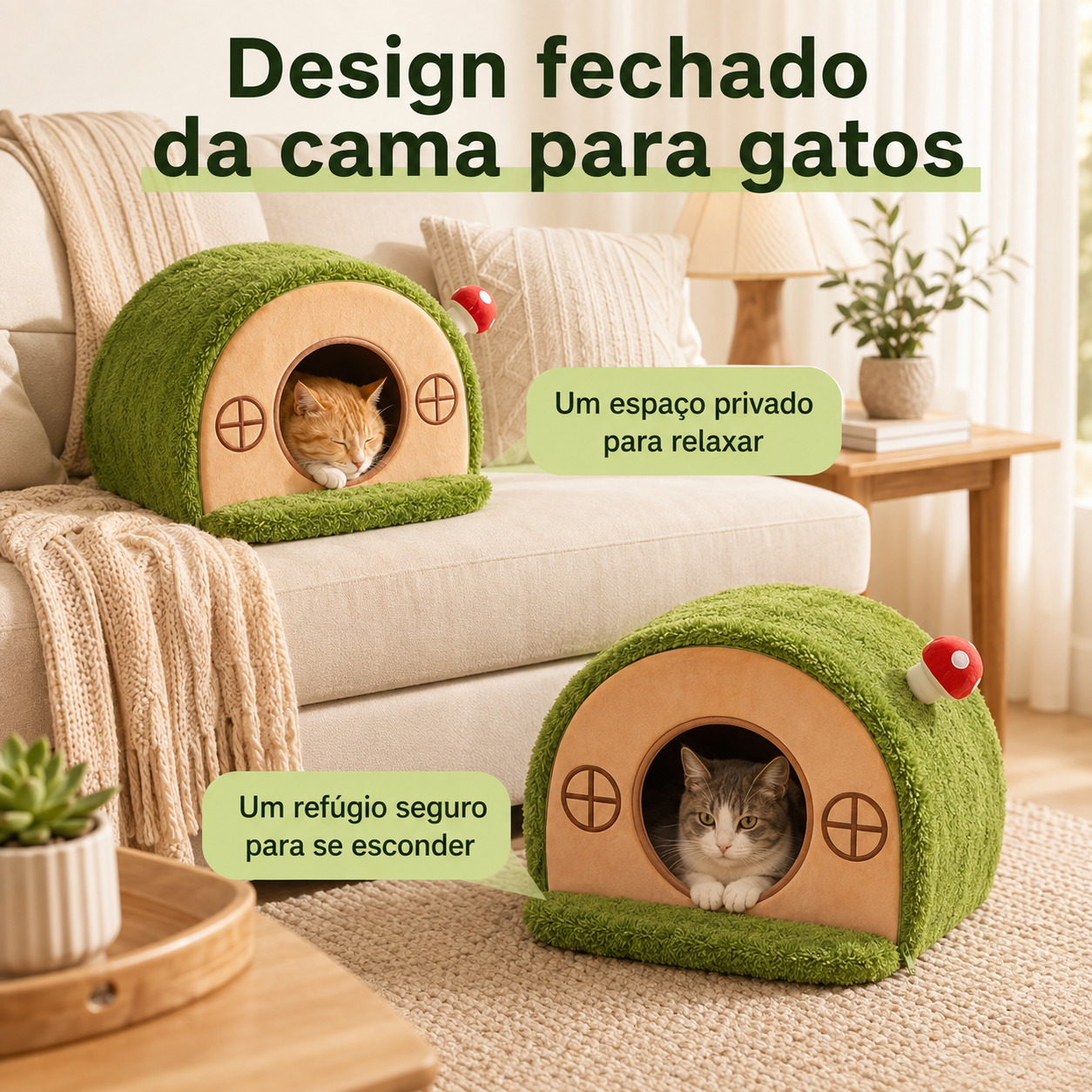 Casinha Aconchegante para Gatos