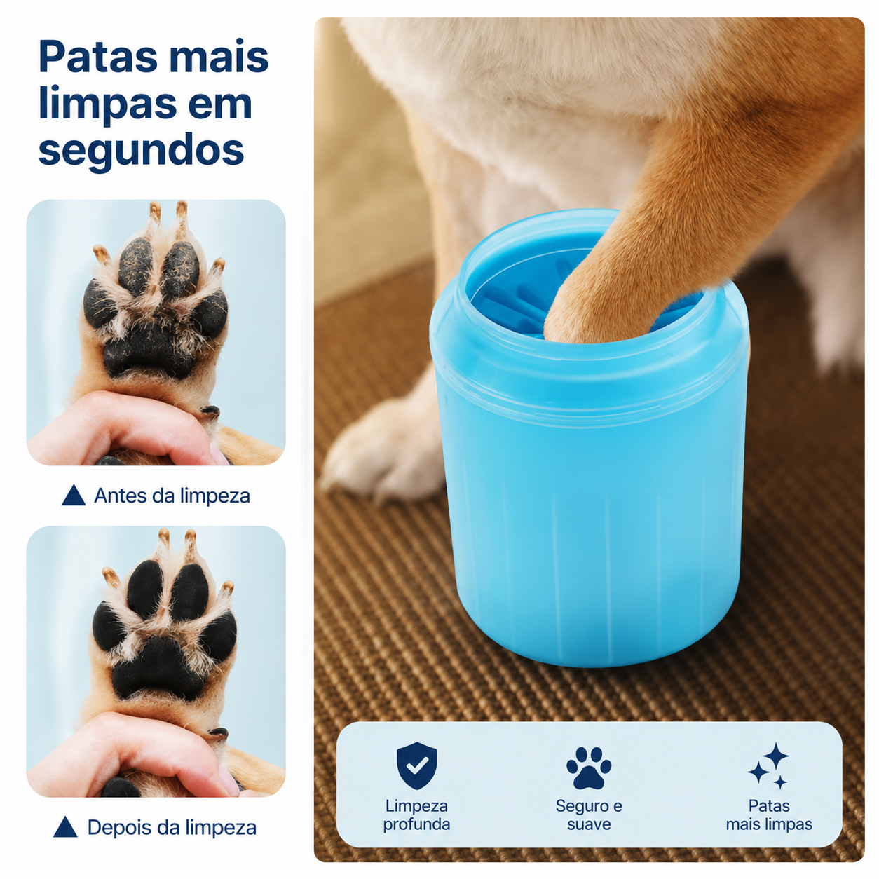 Copo Limpa Patas para Cães e Gatos