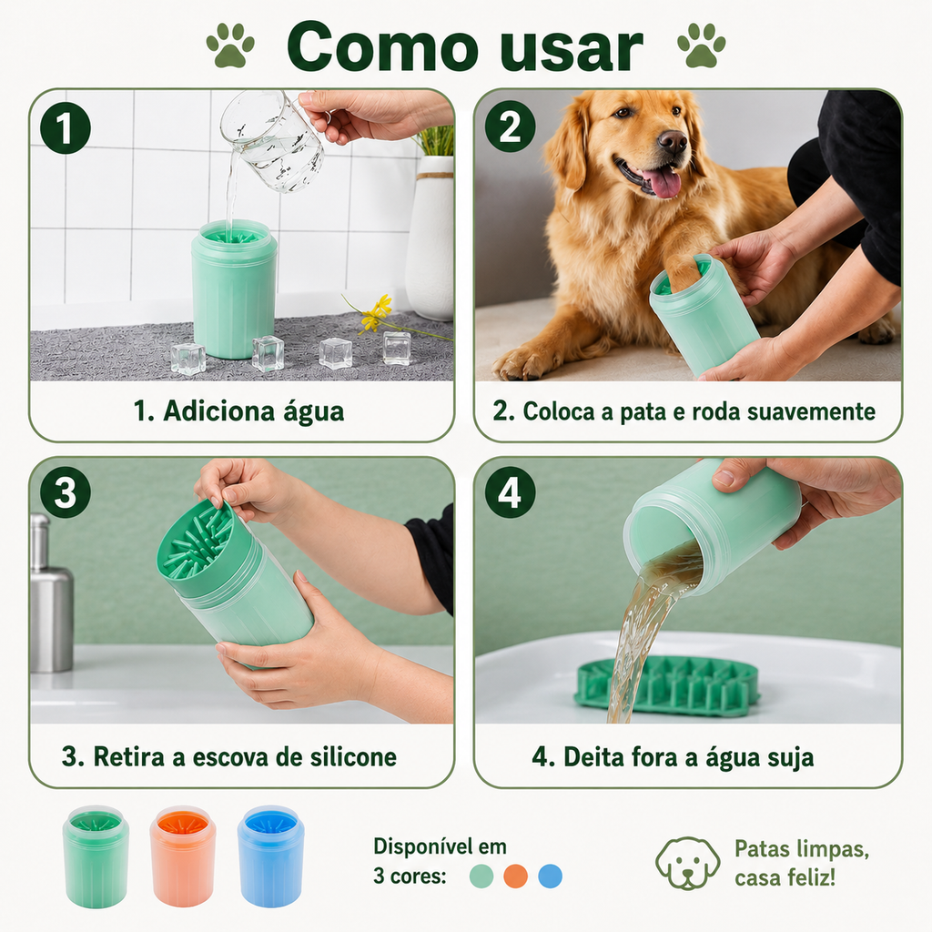 Copo Limpa Patas para Cães e Gatos