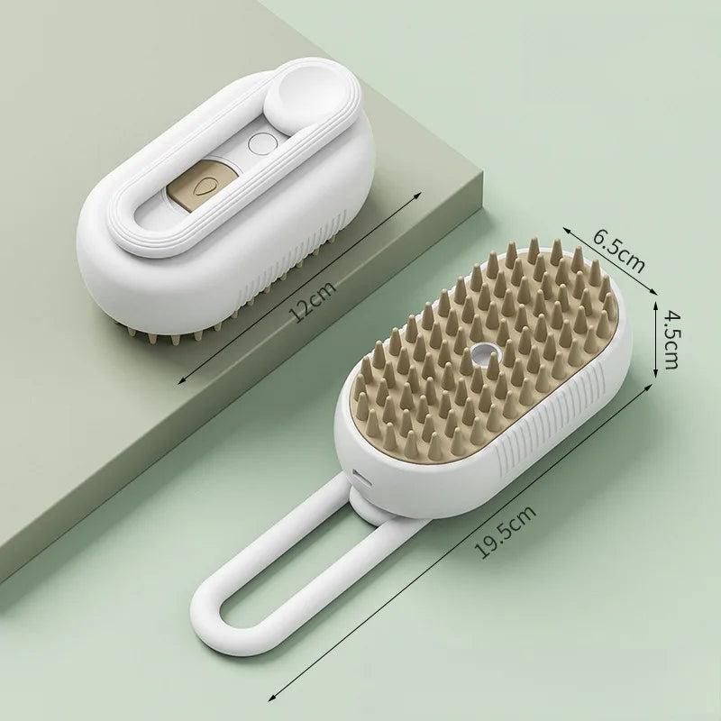 Revolutionary Pet Steam Spray Comb: Effortless Detangling and Deshedding Grooming Brush for Cats and Dogs - No-Wash Home Use
