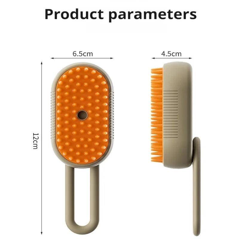 Revolutionary Pet Steam Spray Comb: Effortless Detangling and Deshedding Grooming Brush for Cats and Dogs - No-Wash Home Use